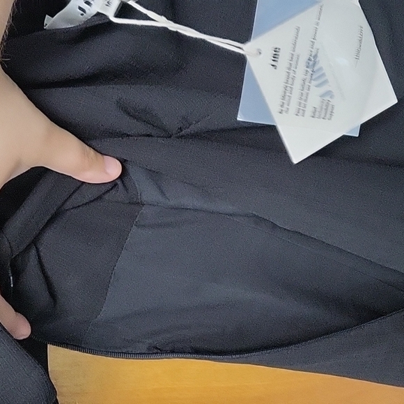 💚HP💚NWT J. ING Lightweight Black Puff Sleeve Mini Dress with Side Zip - Picture 7 of 11